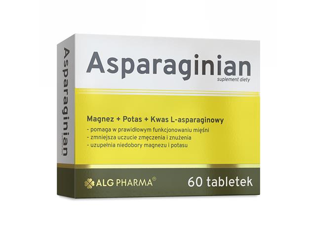 Asparaginian interakcje ulotka tabletki  60 tabl.
