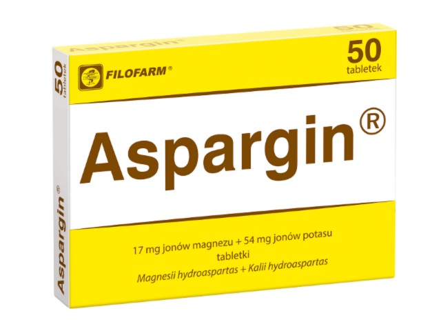 Aspargin interakcje ulotka tabletki 17mg+54mg 50 tabl.