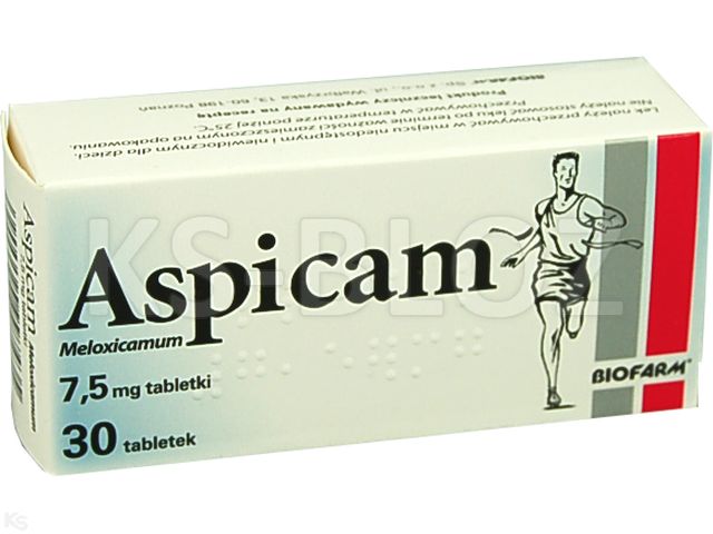 Aspicam Bio (Aspicam) interakcje ulotka tabletki 7,5 mg 30 tabl.