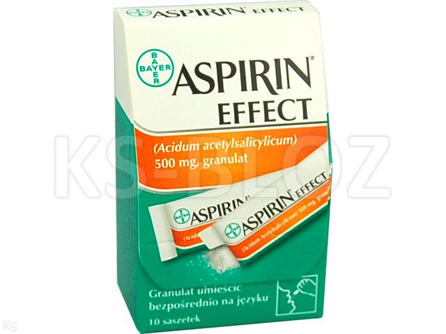 Aspirin Effect interakcje ulotka granulat 500 mg 10 sasz.