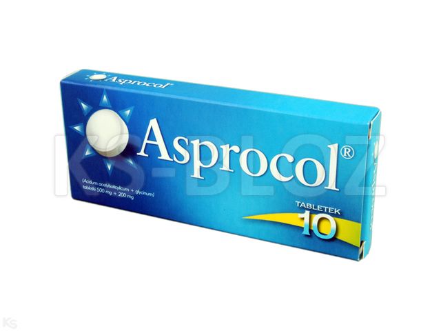 Asprocol interakcje ulotka tabletki 500mg+200mg 10 tabl.