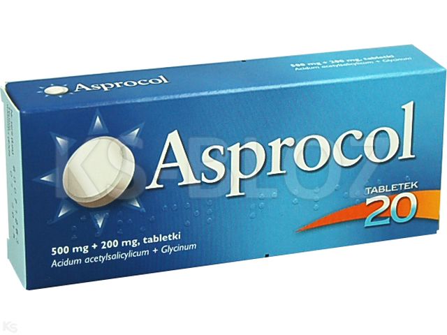 Asprocol interakcje ulotka tabletki 500mg+200mg 20 tabl.