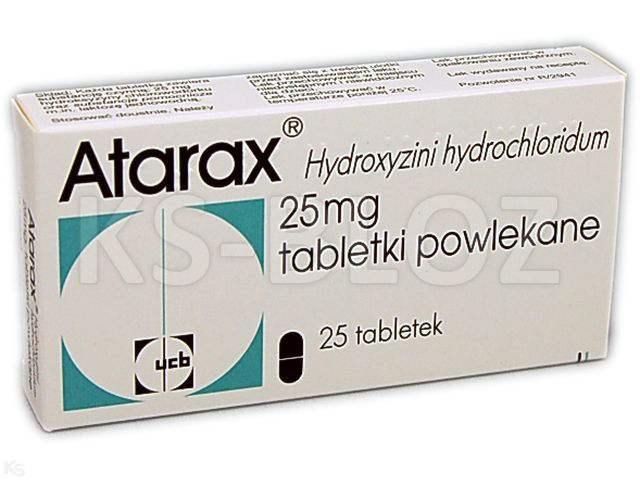 Atarax interakcje ulotka tabletki powlekane 25 mg 25 tabl.