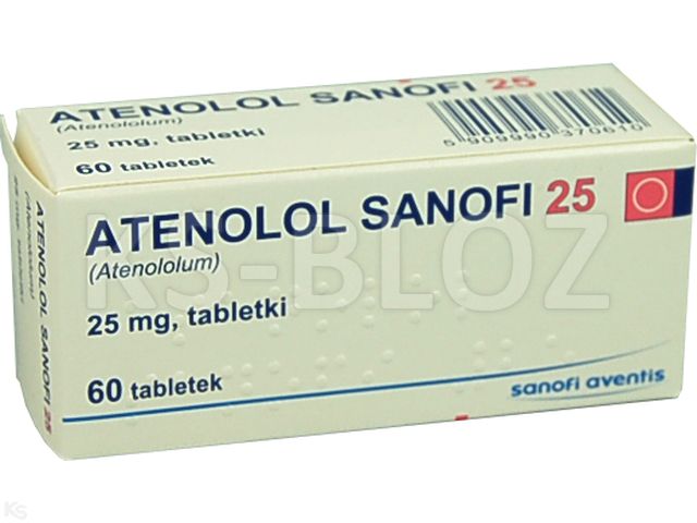 Atenolol Sanofi 25 interakcje ulotka tabletki 25 mg 60 tabl. | 6 blist.po 10 szt.