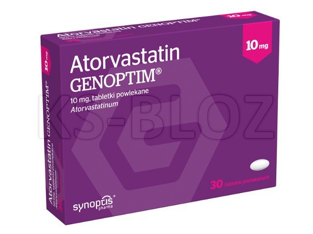 Atorvastatin Genoptim interakcje ulotka tabletki powlekane 10 mg 