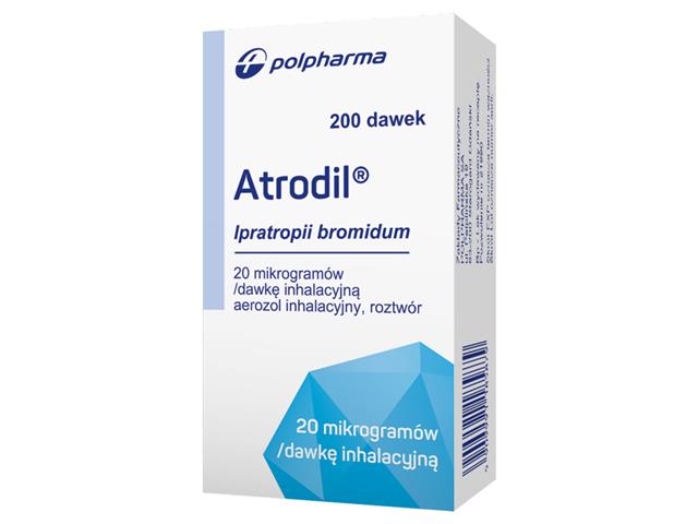 Atrodil interakcje ulotka aerozol inhalacyjny, roztwór 20 mcg/daw. 