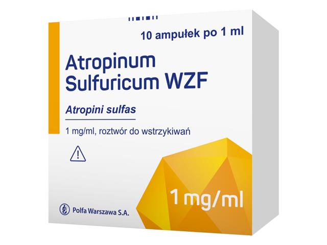 Atropinum Sulfuricum WZF interakcje ulotka roztwór do wstrzykiwań 1 mg/ml 