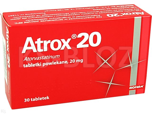 Atrox 20 interakcje ulotka tabletki powlekane 20 mg 30 tabl. | 3 blist.po 10 szt.