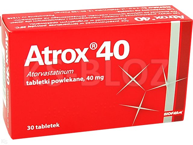 Atrox 40 interakcje ulotka tabletki powlekane 40 mg 30 tabl. | 3 blist.po 10 szt.