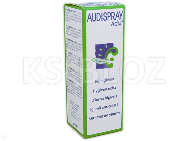Audispray do higieny uszu interakcje ulotka aerozol do uszu,roztór - 50 ml