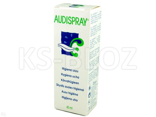 Audispray do higieny uszu interakcje ulotka aerozol do uszu,roztór  45 ml