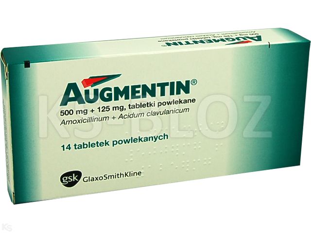 Augmentin interakcje ulotka tabletki powlekane 500mg+125mg 14 tabl. | 2 blist.po 7 szt.