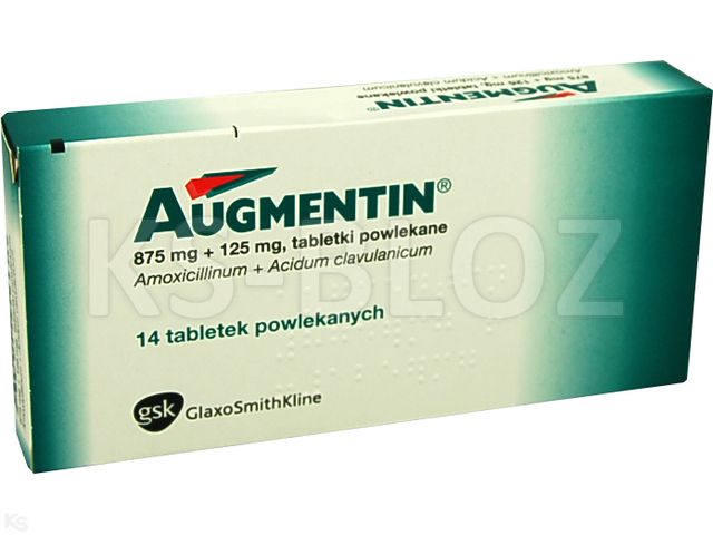 Augmentin interakcje ulotka tabletki powlekane 875mg+125mg 14 tabl.