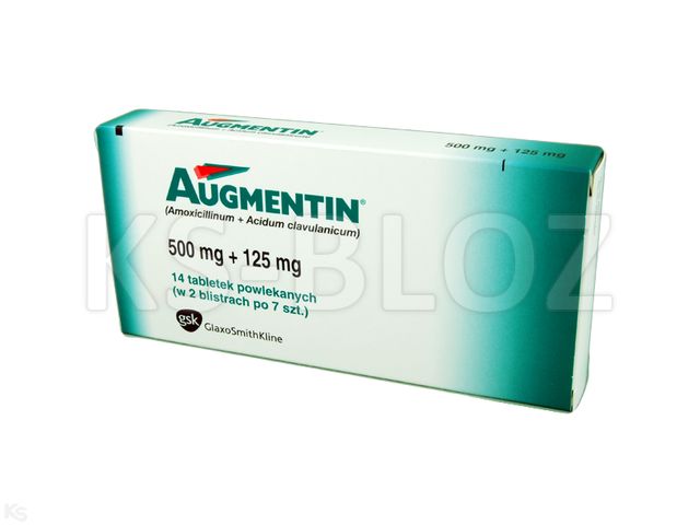 Augmentin interakcje ulotka tabletki powlekane 500mg+125mg 14 tabl.