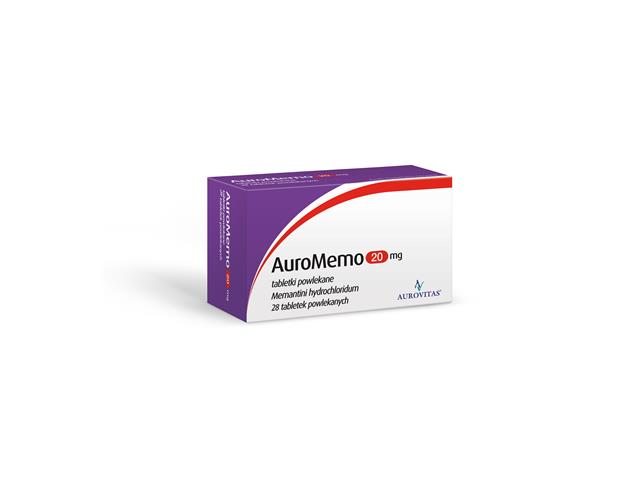 AuroMemo interakcje ulotka tabletki powlekane 20 mg 28 tabl.