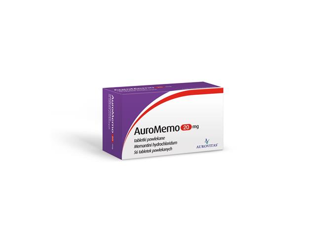 AuroMemo interakcje ulotka tabletki powlekane 20 mg 56 tabl.