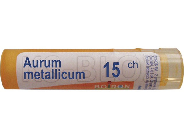 Aurum Metallicum 15 CH interakcje ulotka granulki  4 g