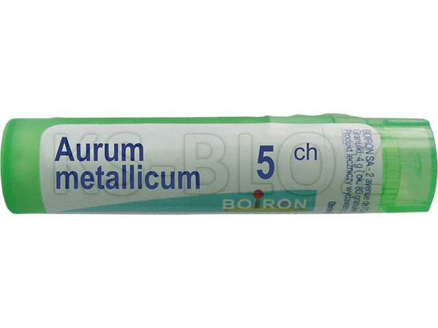 Aurum Metallicum 5 CH interakcje ulotka granulki  4 g