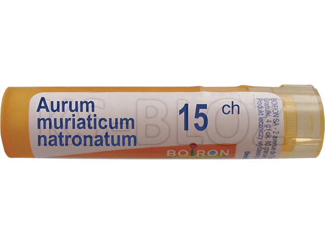 Aurum Muriaticum Natronatum 15 CH interakcje ulotka granulki  4 g