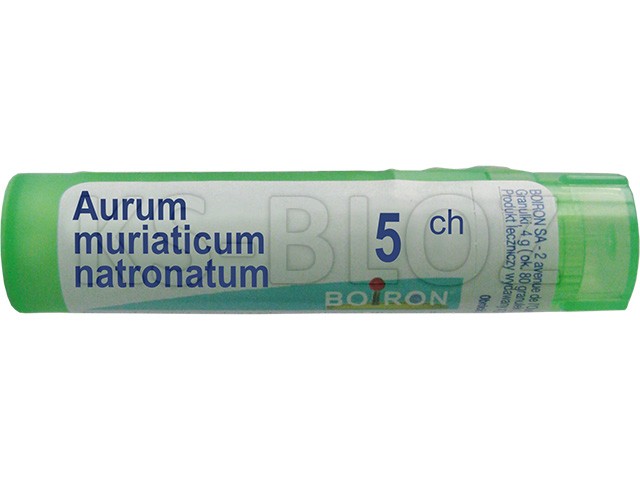 Aurum Muriaticum Natronatum 5 CH interakcje ulotka granulki  4 g