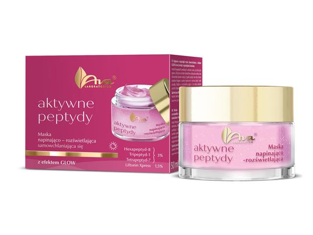 Ava Aktywne Peptydy Maska napinająco- rozświetlająca samowchłaniająca interakcje ulotka maska  50 ml