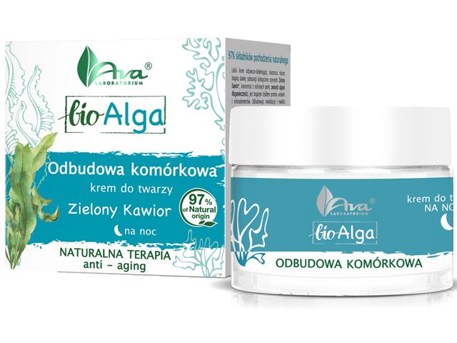 Ava Bio Alga Odbudowa Komórkowa Krem do twarzy na noc zielony kawior interakcje ulotka   50 ml