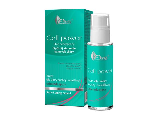 Ava Cell Power Stop Senescencji Krem odmładzający dla skóry suchej i wrażliwej interakcje ulotka krem  30 ml