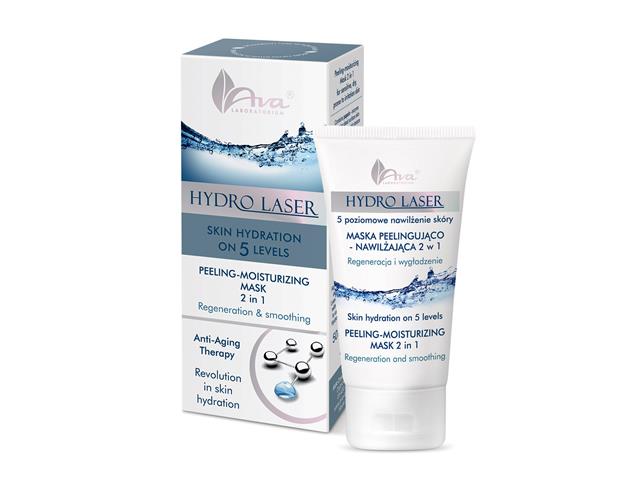 Ava Hydro Laser Maska do twarzy peelingująco-nawilżająca 2w1 interakcje ulotka maseczka - 50 ml