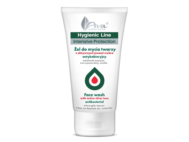 AVA HYGIENIC LINE Antybakteryjny Żel do mycia twarzy z aktywnymi jonami srebra interakcje ulotka żel  150 ml