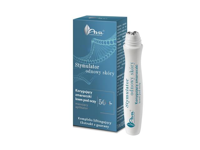 AVA LABORATORIUM STYMULATOR ODNOWY SKÓRY Korygujący zmarszczki Krem pod oczy 50+/masujący aplikator interakcje ulotka krem - 15 ml
