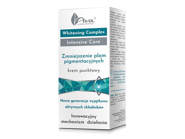 AVA LABORATORIUM WHITENING COMPLEX Krem punktowy Zmniejszenie plam pigmentacyjnych interakcje ulotka krem  15 ml