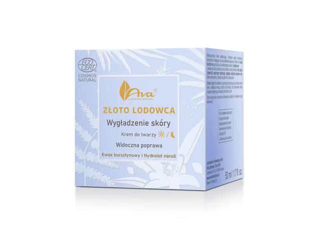 AVA LABORATORIUM ZŁOTO LODOWCA WYGŁADZENIE SKÓRY Krem do twarzy interakcje ulotka krem  50 ml