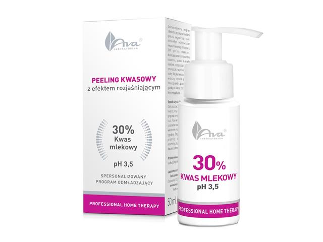 AVA PROFESSIONAL HOME THERAPY Peeling kwasowy Kwas mlekowy 30% interakcje ulotka peeling - 50 ml