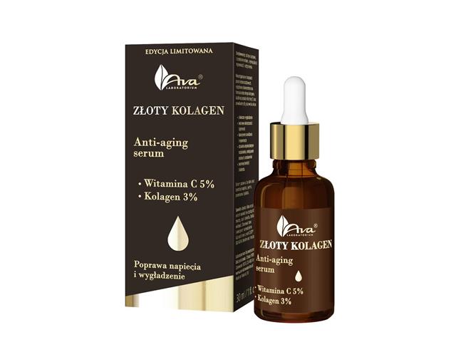 AVA Złoty Kolagen Serum anti-aging interakcje ulotka serum  30 ml