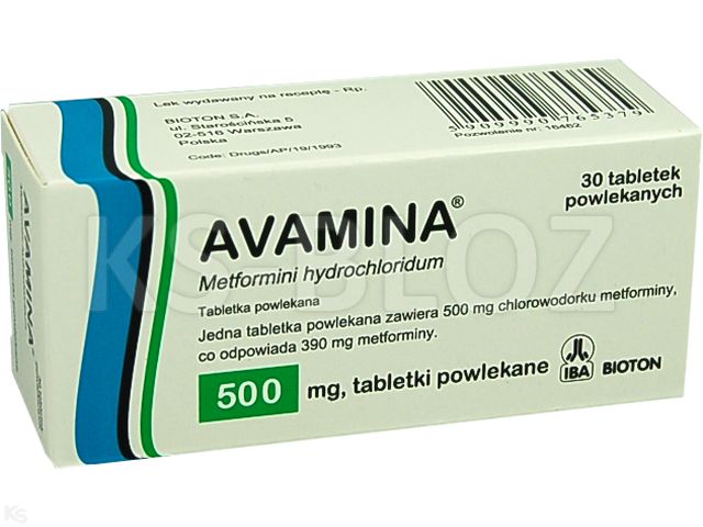 Avamina interakcje ulotka tabletki powlekane 500 mg 30 tabl. | 3 blist.po 10 szt.