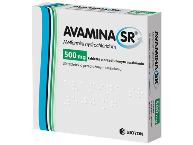 Avamina SR interakcje ulotka tabletki o przedłużonym uwalnianiu 500 mg 