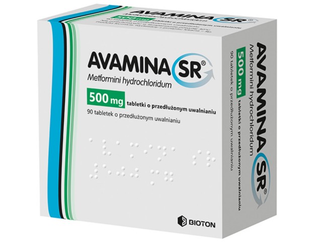 Avamina SR interakcje ulotka tabletki o przedłużonym uwalnianiu 500 mg 90 tabl.