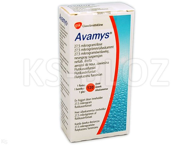 Avamys interakcje ulotka aerozol do nosa, zawiesina 27,5 mcg/daw. 1 poj. po 120 daw.