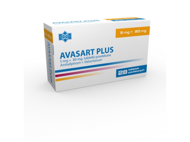 Avasart Plus interakcje ulotka tabletki powlekane 80mg+5mg 28 tabl.