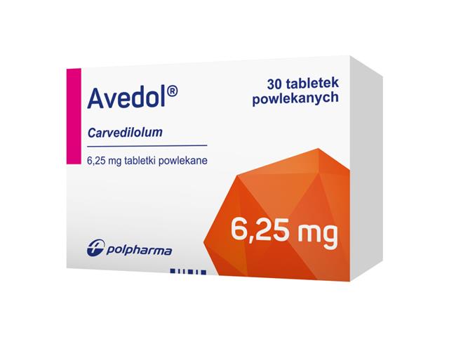 Avedol interakcje ulotka tabletki powlekane 6,25 mg 