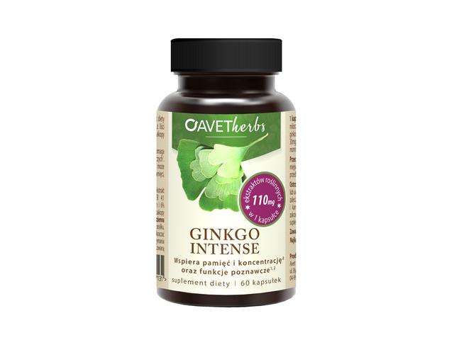 AVET HERBS Ginkgo Intense interakcje ulotka kapsułki  60 kaps.