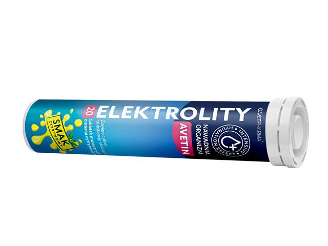 Avetin Elektrolity interakcje ulotka tabletki musujące  20 tabl.