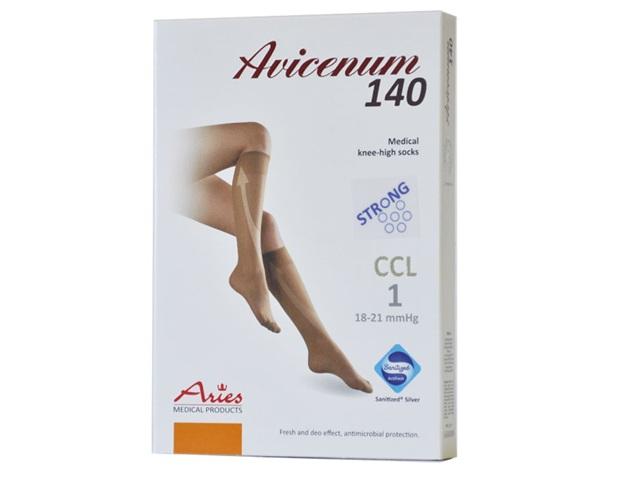 Avicenum Phlebo 140 podkol. uciskowe CCL1 18-21 mmHg z czub.zamkn. normal wzmocnione czarne L interakcje ulotka podkolanówka przeciwżylakowa - 2 szt. (para)