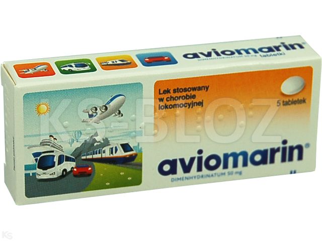 Aviomarin interakcje ulotka tabletki 50 mg 5 tabl.