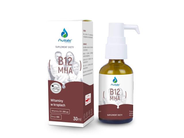 Avitale B12 MHA interakcje ulotka krople - 30 ml