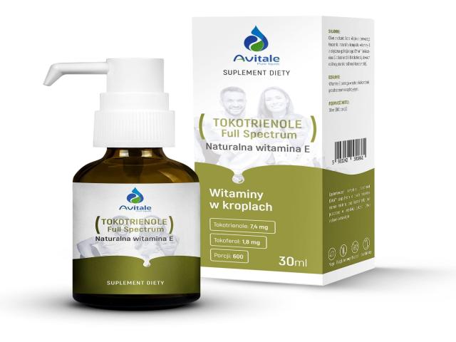 Avitale Tokotrienole Full Spectrum naturalna witamina E interakcje ulotka krople  30 ml