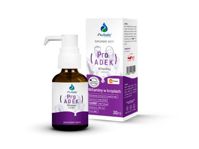 Avitale Witaminy ProADEK interakcje ulotka krople doustne - 30 ml