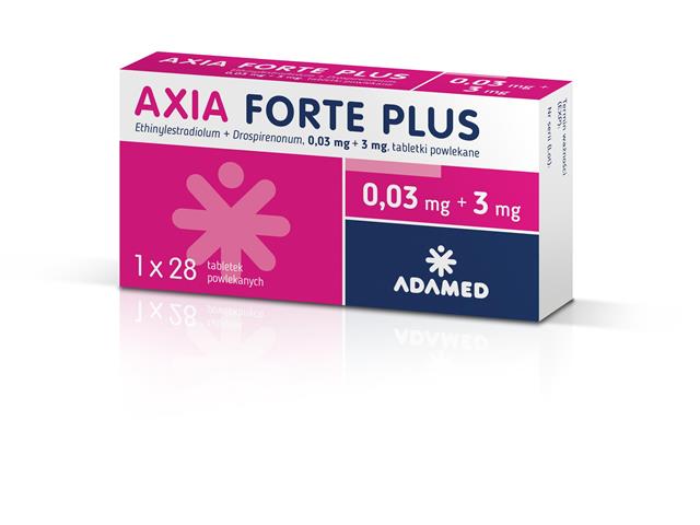 Axia Forte Plus interakcje ulotka tabletki powlekane 30mcg+3mg 28 tabl.