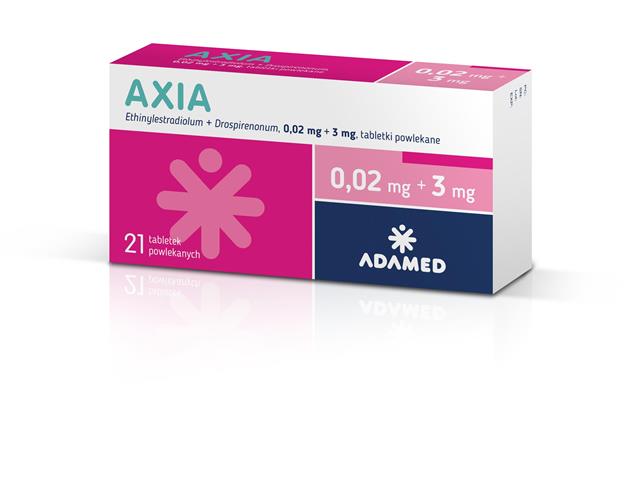 Axia interakcje ulotka tabletki powlekane 20mcg+3mg 21 tabl.