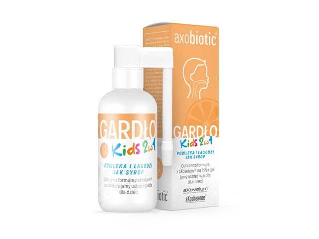 Axobiotic Gardło Kids 2w1 interakcje ulotka spray do gardła  30 ml